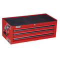 Urrea Tool Cabinet, 3 Drawer, Red, Steel, 27 in W x 37 in D x 18 in H X27I3